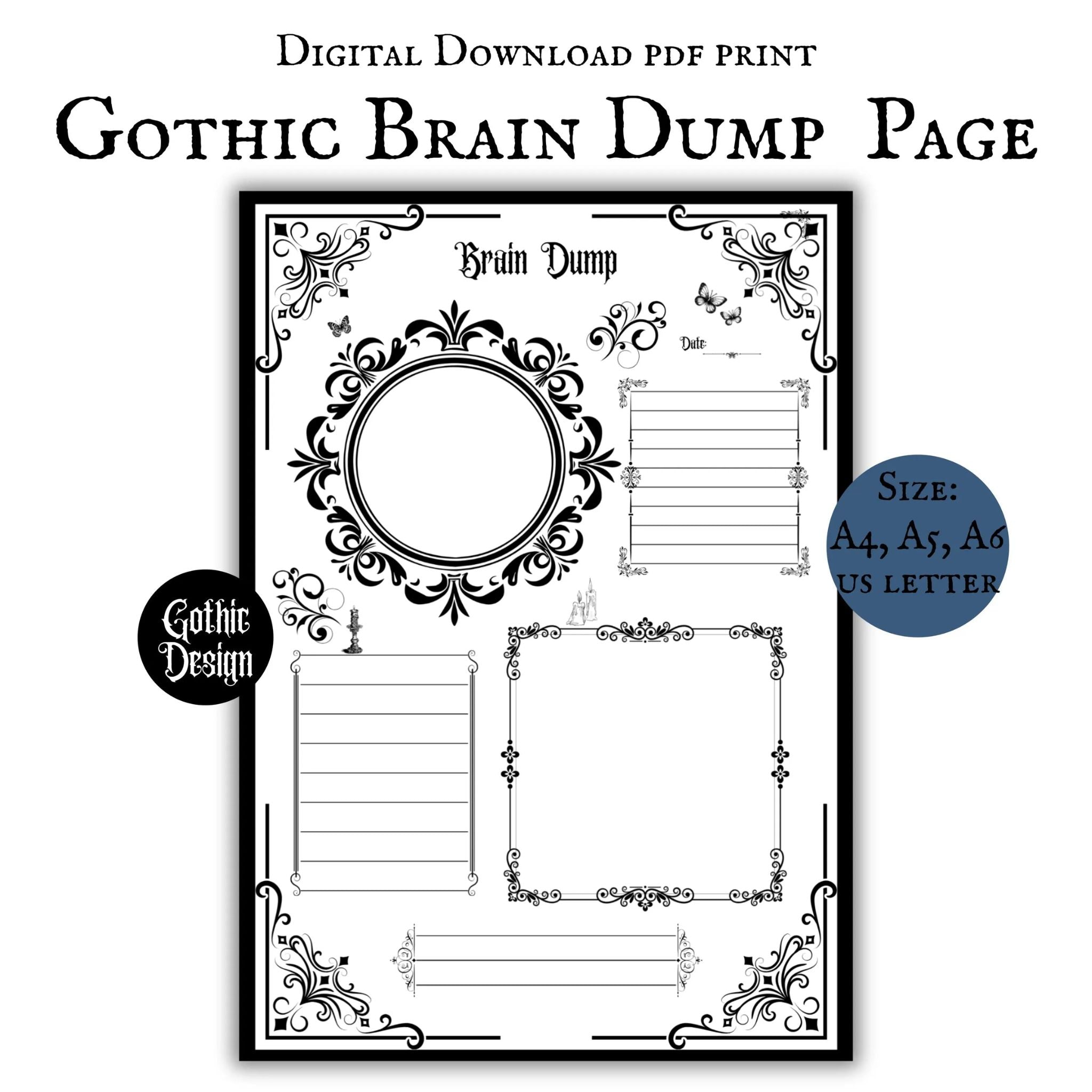 Gothic Brain Dump Page