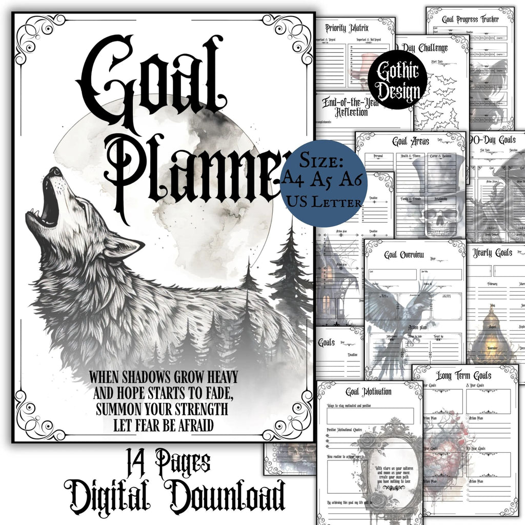 Gothic Goal Planner With Pictures