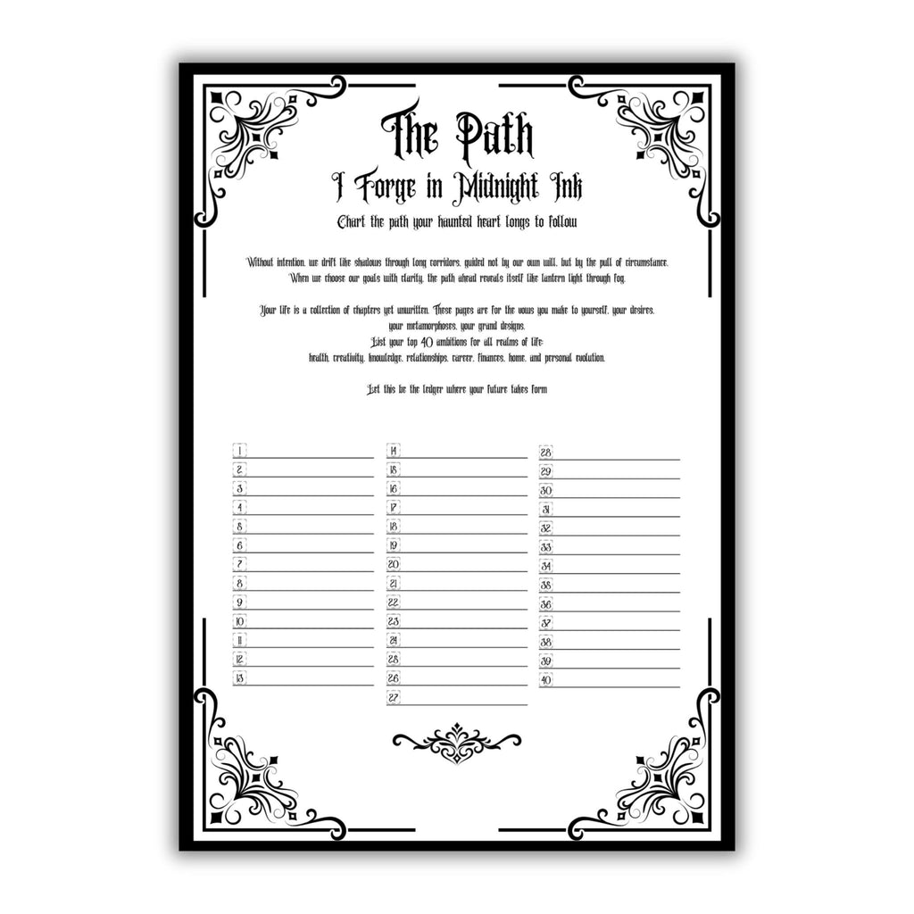 Gothic May Journal Planner Pages