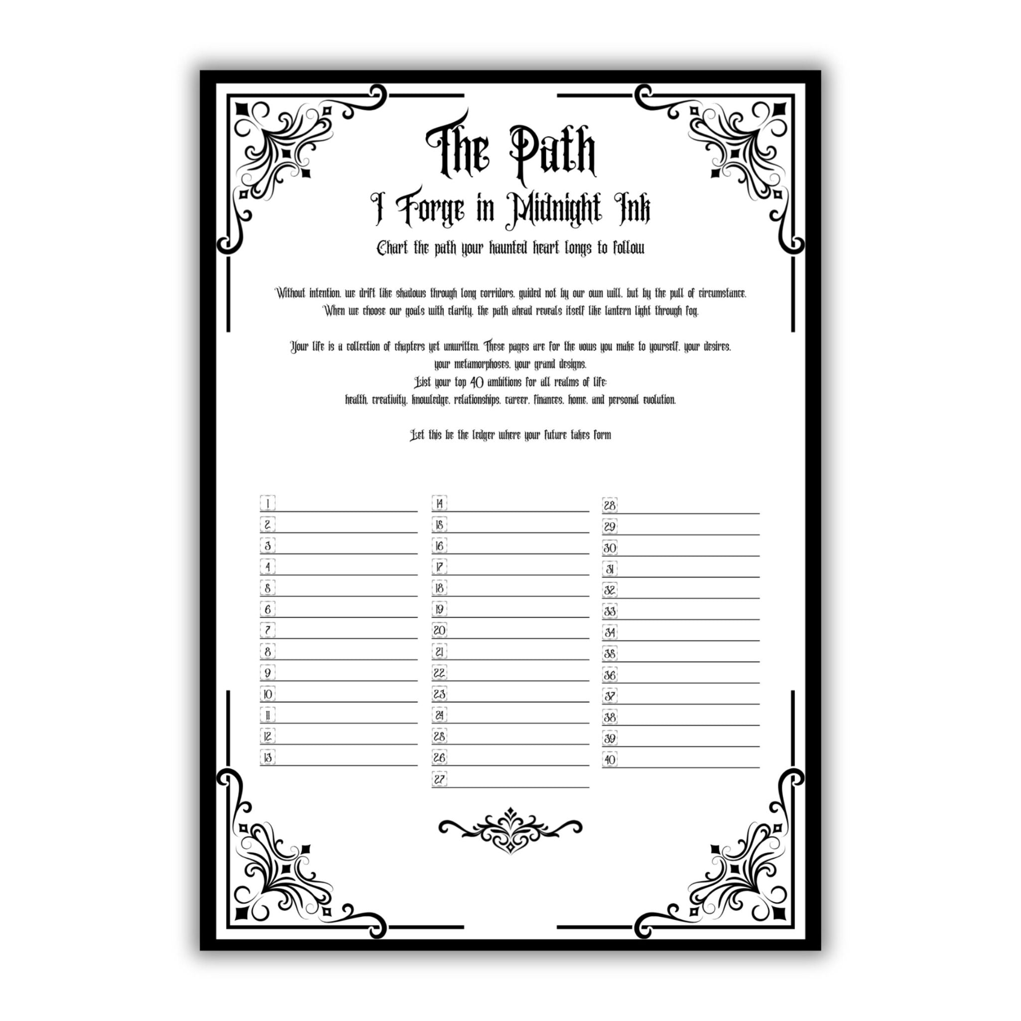 Gothic May Journal Planner Pages