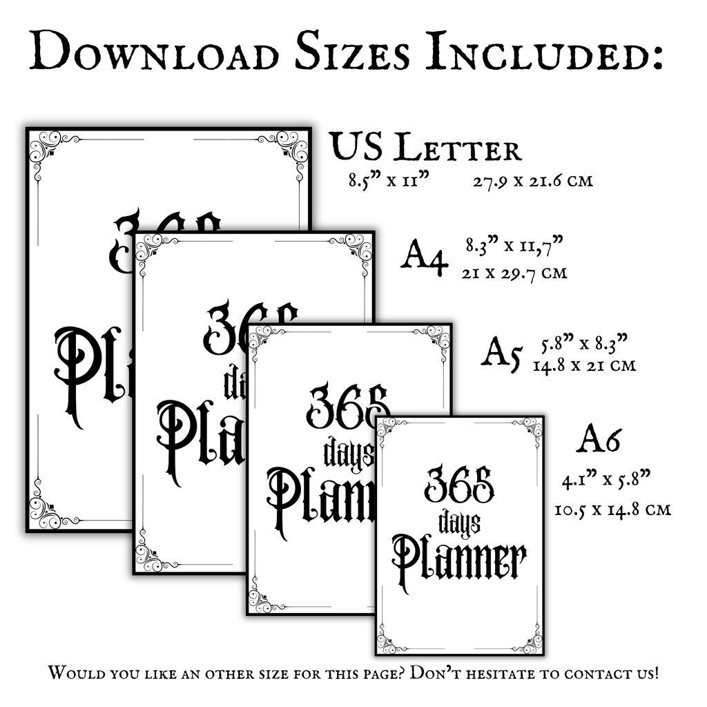 365 Days Gothic Planner