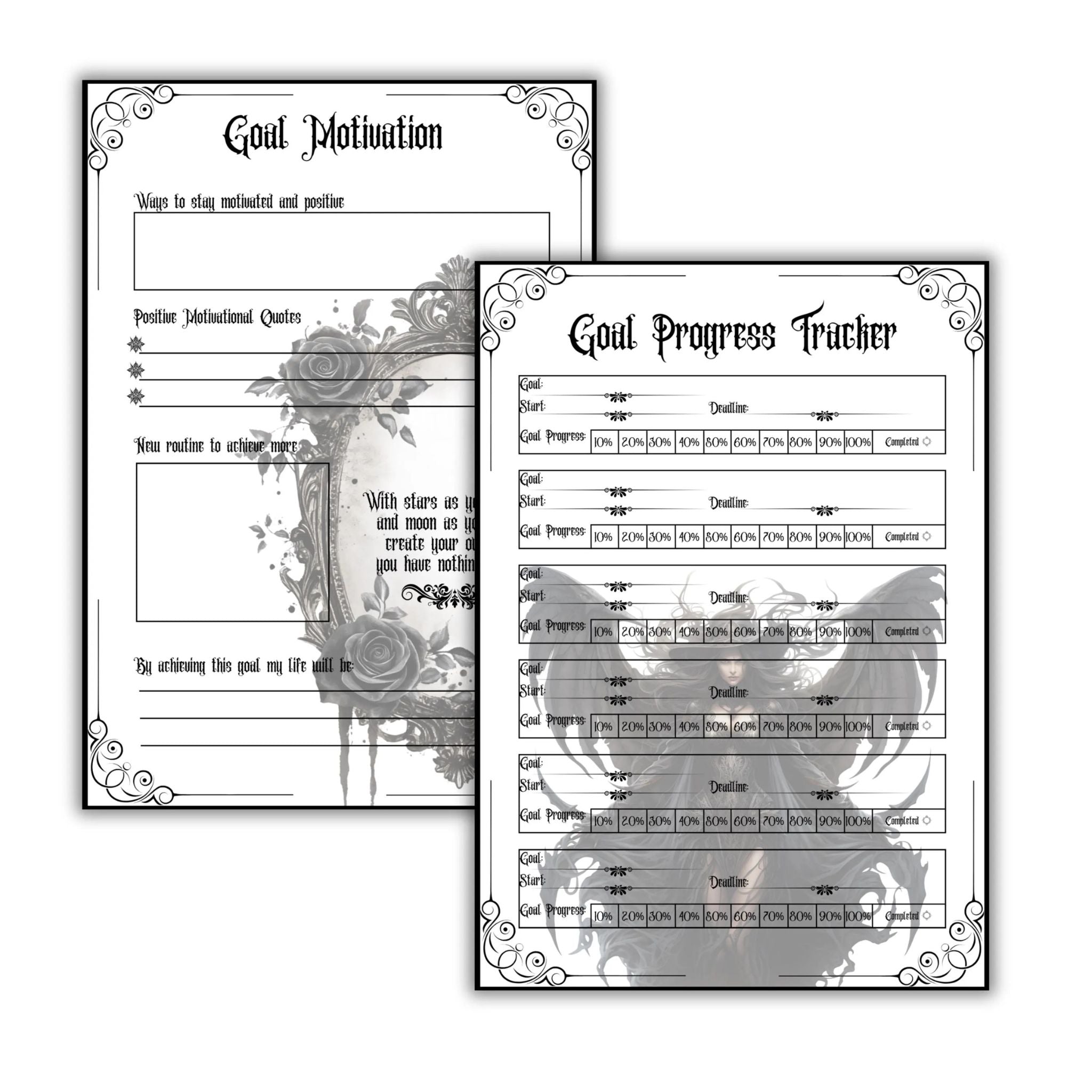 Gothic Goal Planner With Pictures