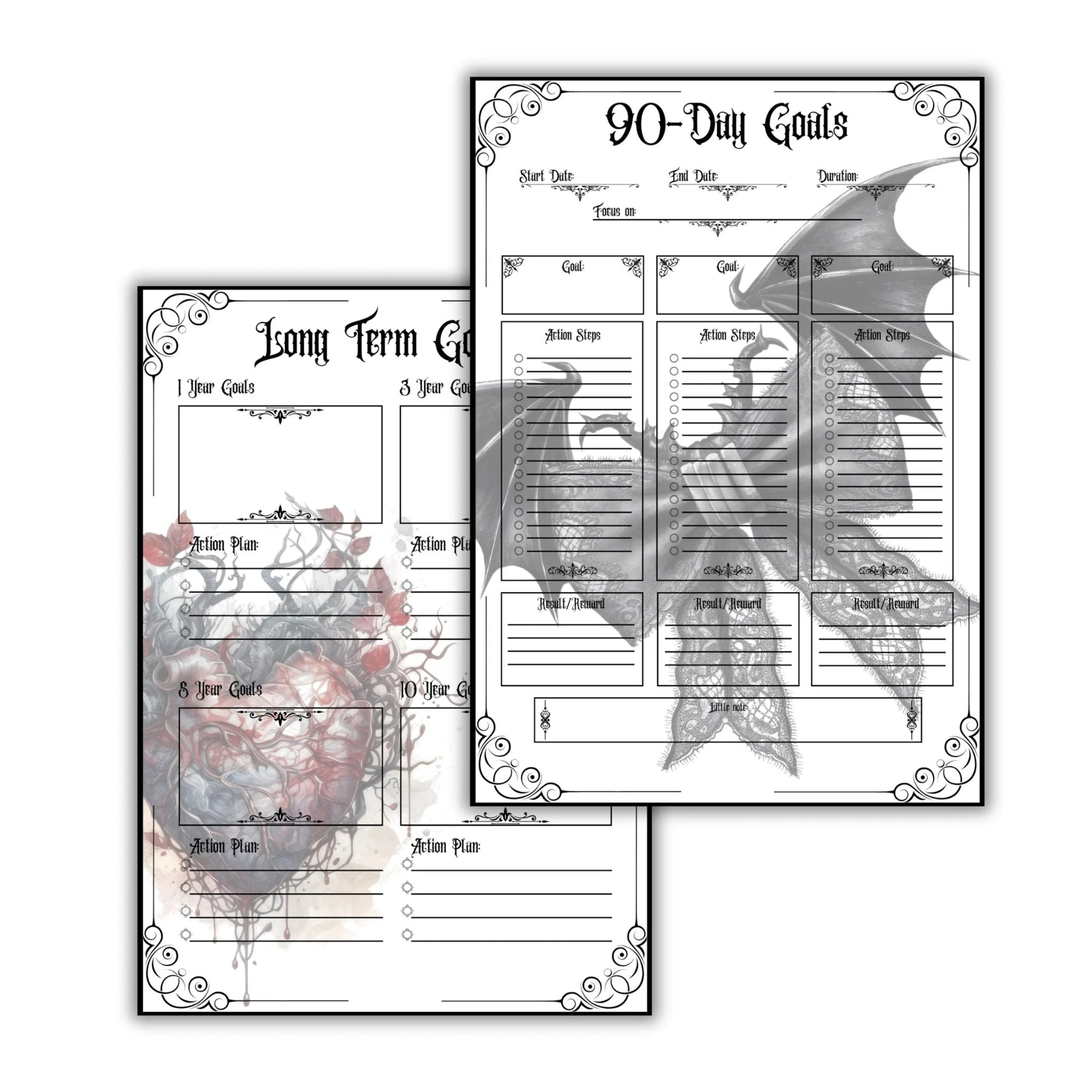 Gothic Goal Planner With Pictures