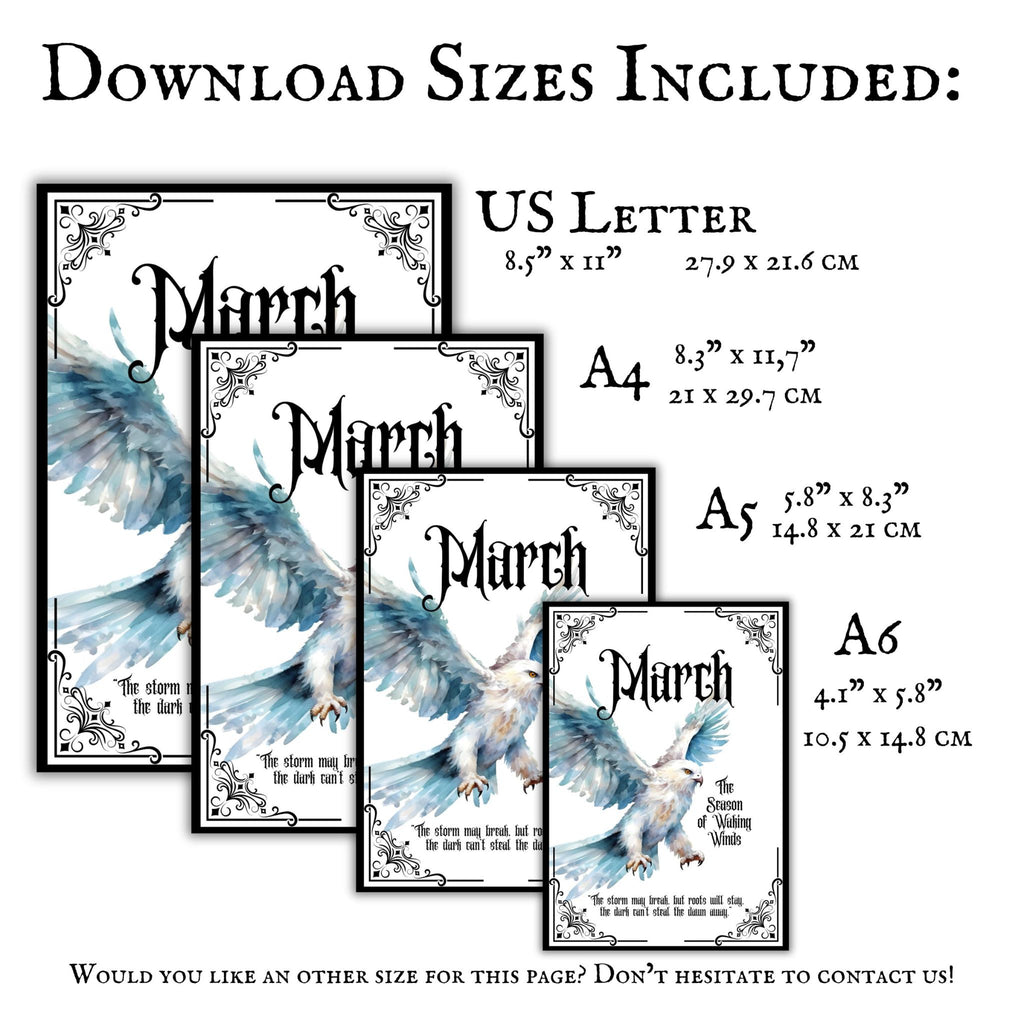 Gothic March Journal Planner Bundle