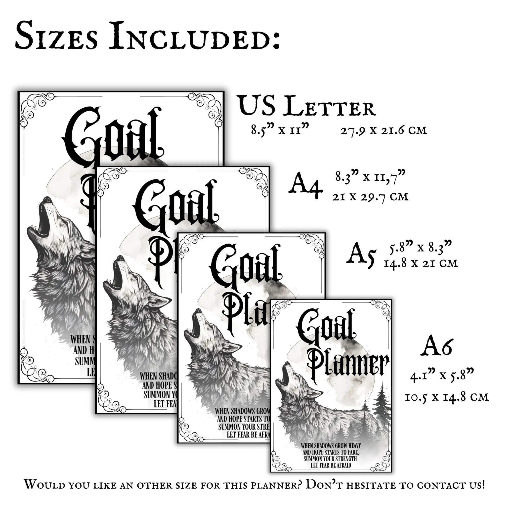 Gothic Goal Planner With Pictures