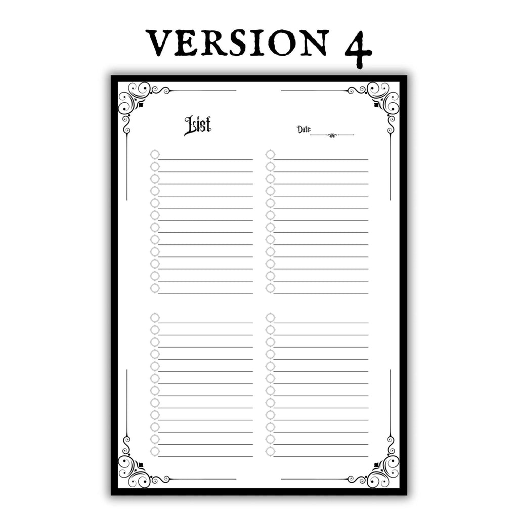 Gothic To-Do List & Checklist Printable Bundle