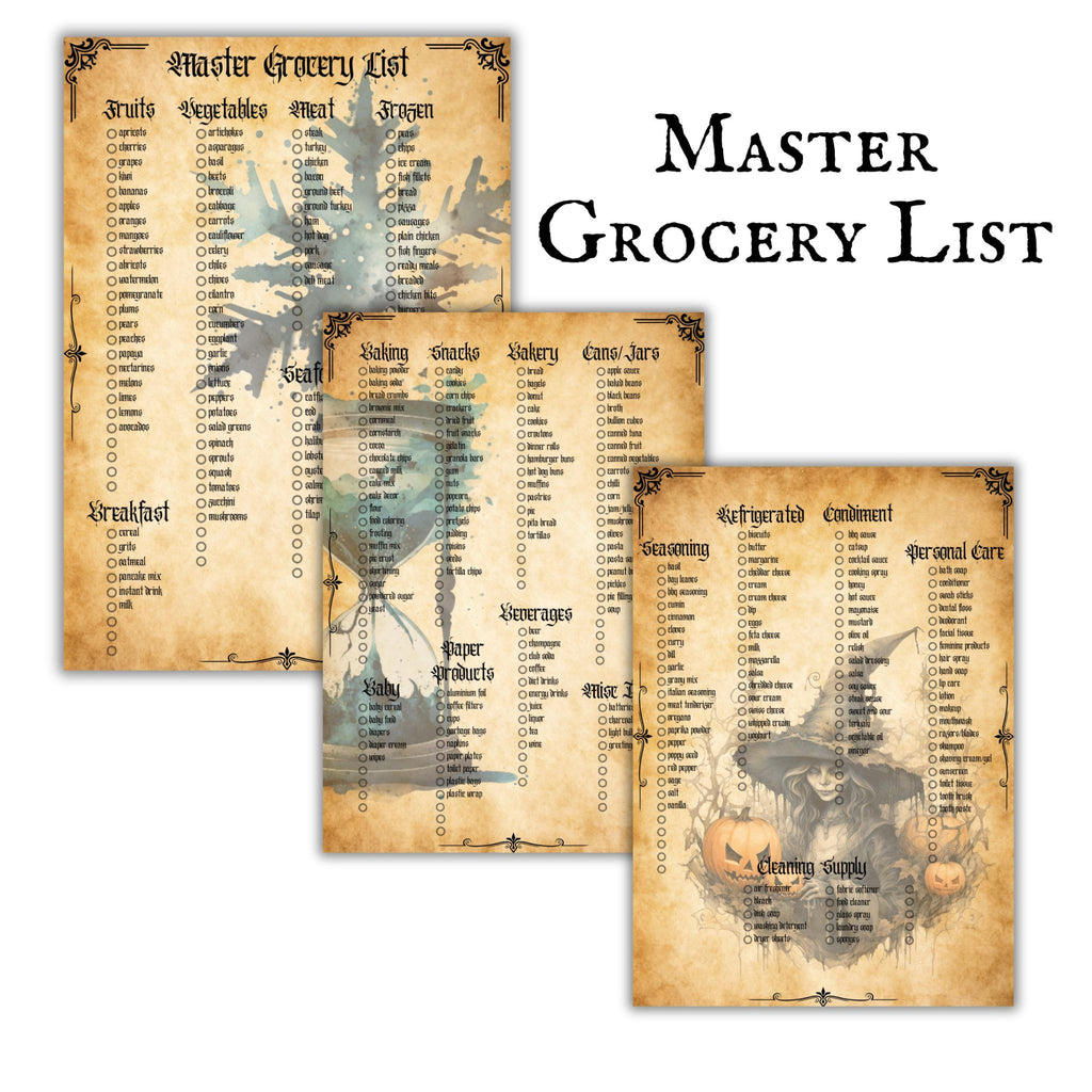 Grocery List Witchy Design