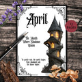 Gothic April Journal Planner Pages