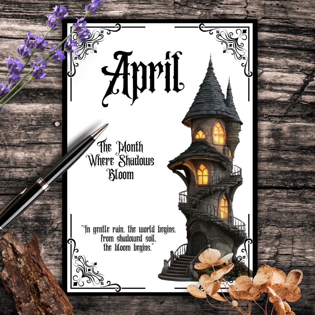 Gothic April Journal Planner Pages