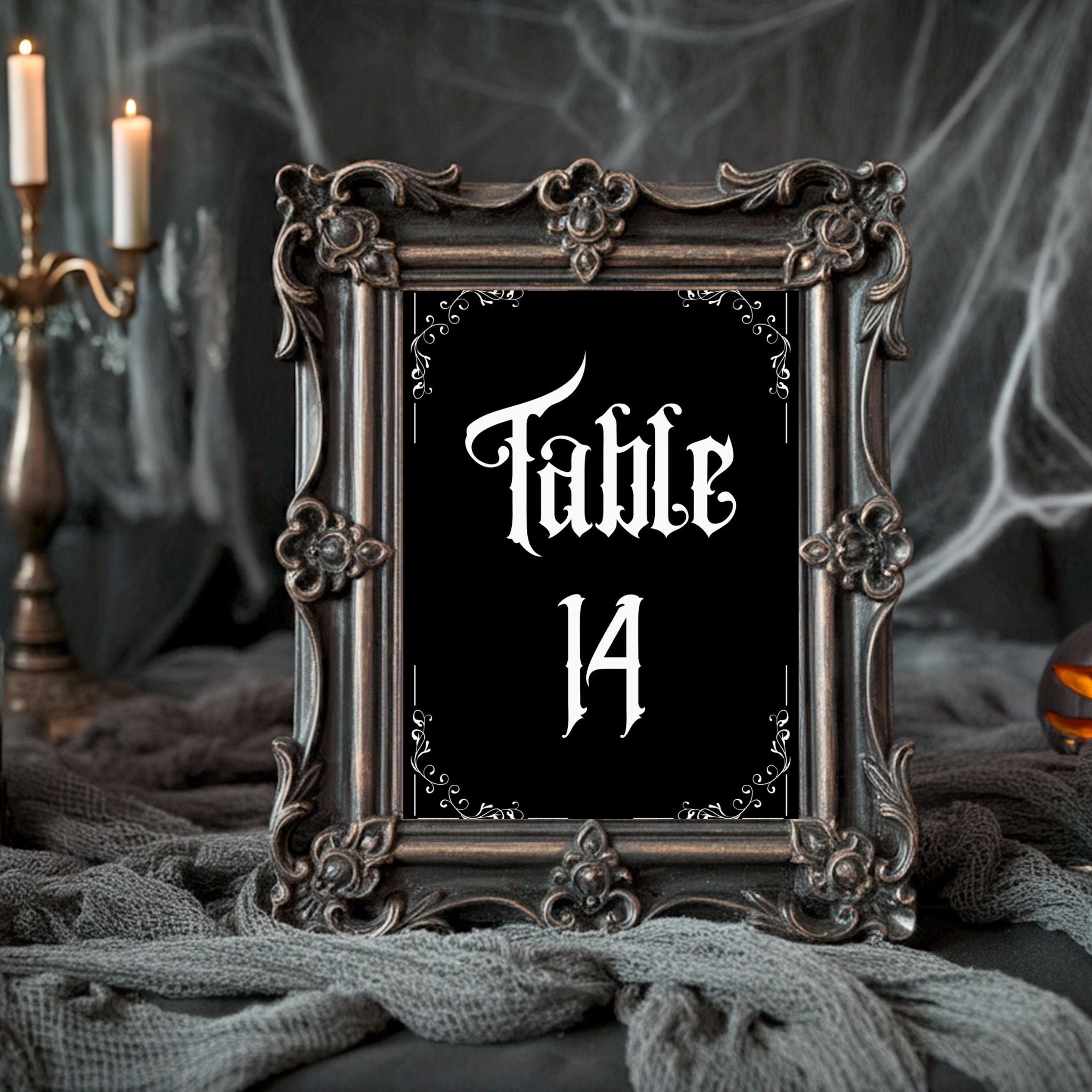 Gothic Table Number Signs