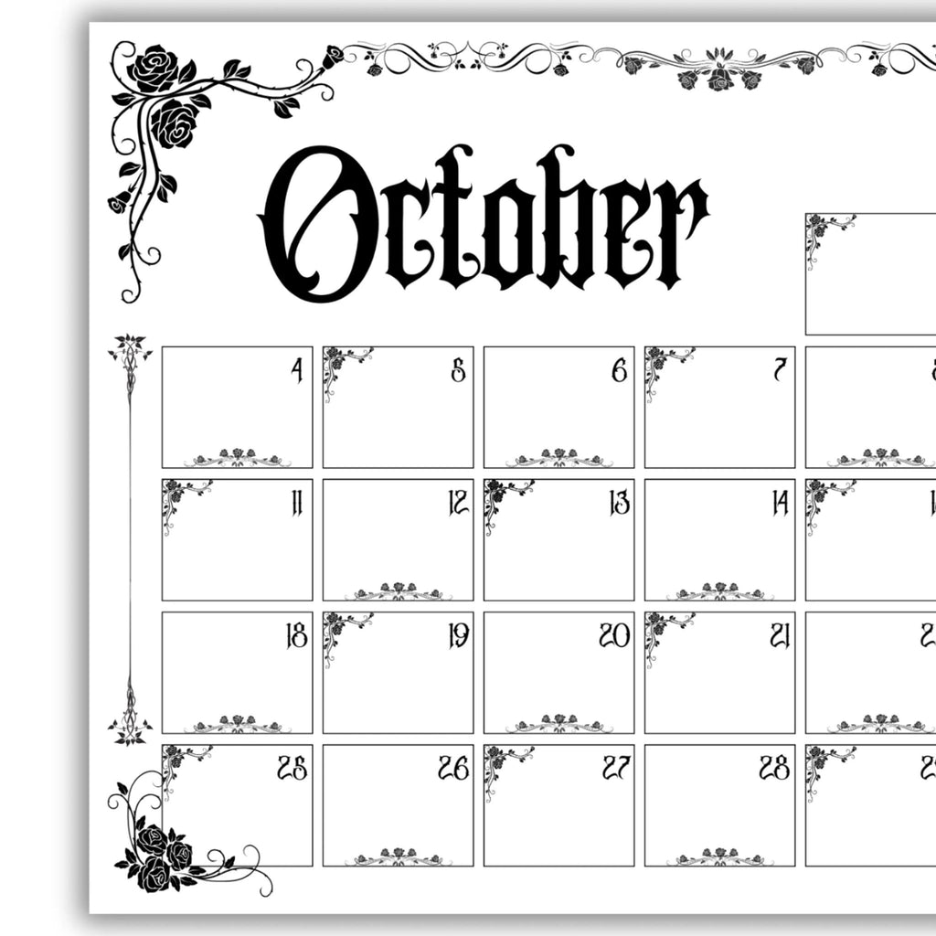 Gothic Undated Calendar Landscape