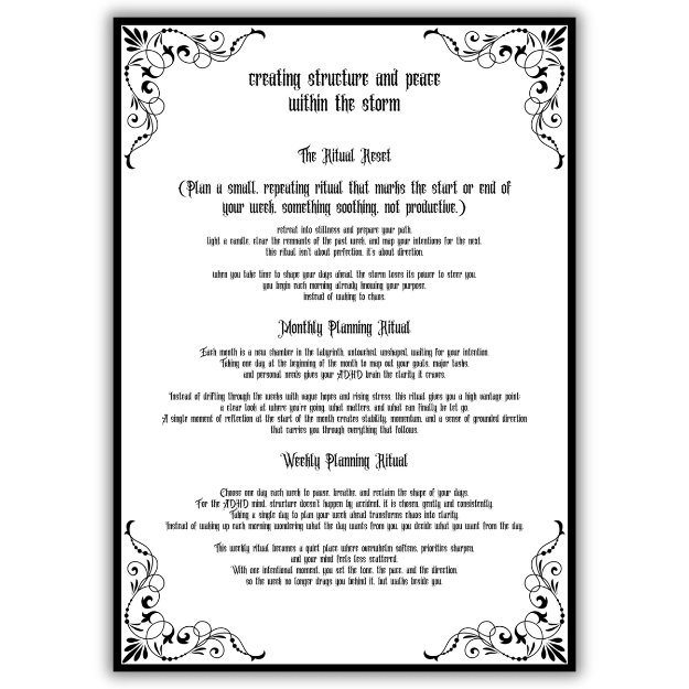 Cathedrals of Chaos  Gothic ADHD Workbook Printable Gothic Structure for the Distracted Soul  ADHD Journal & Planner PDF