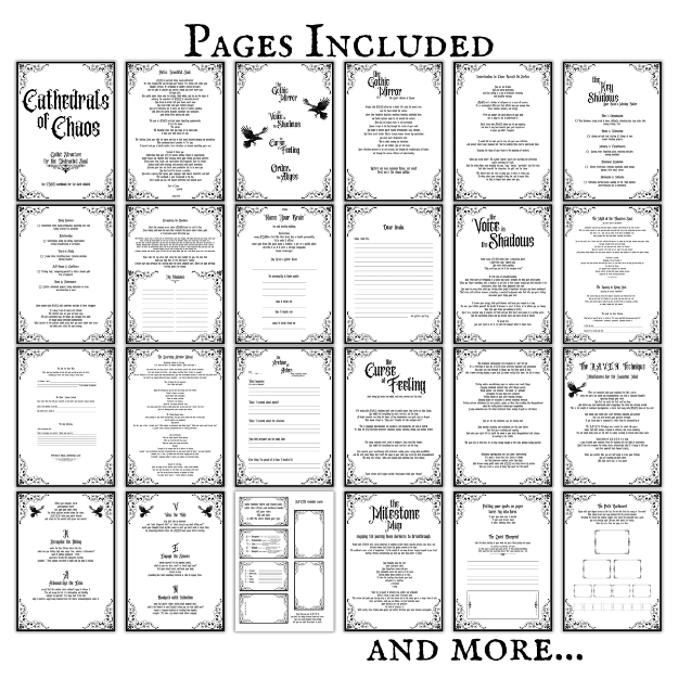 Cathedrals of Chaos  Gothic ADHD Workbook Printable Gothic Structure for the Distracted Soul  ADHD Journal & Planner PDF