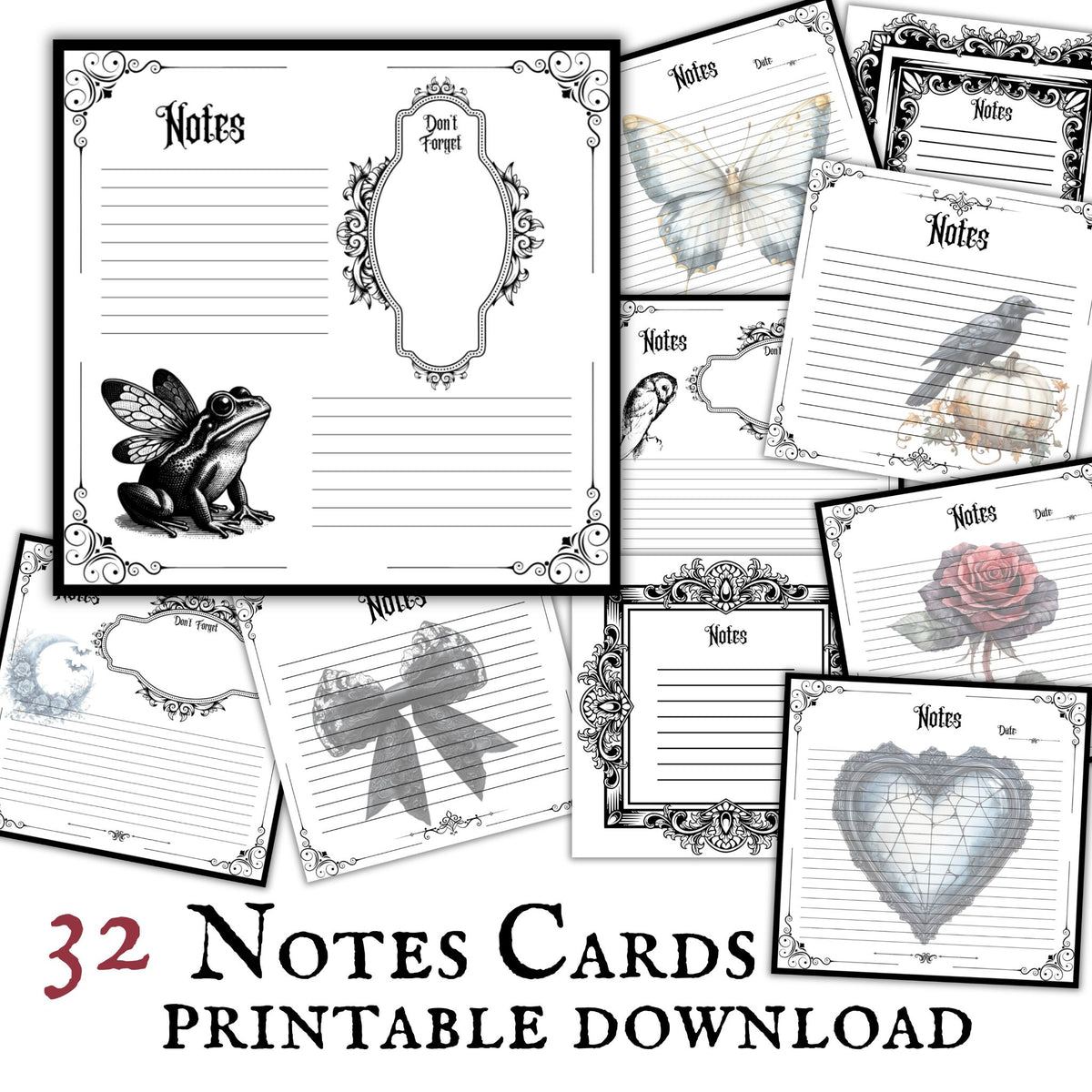 Gothic Notes Cards
