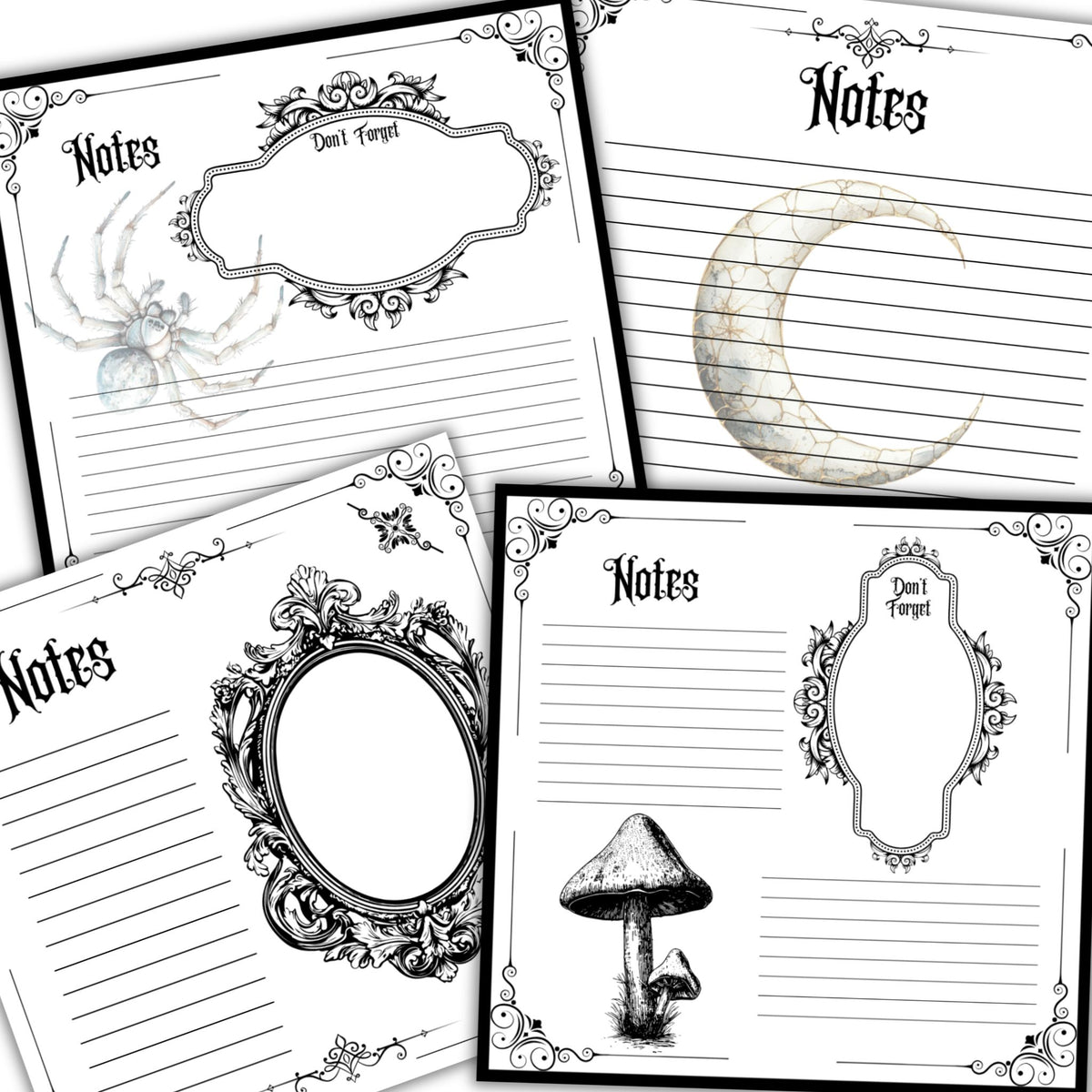 Gothic Notes Cards
