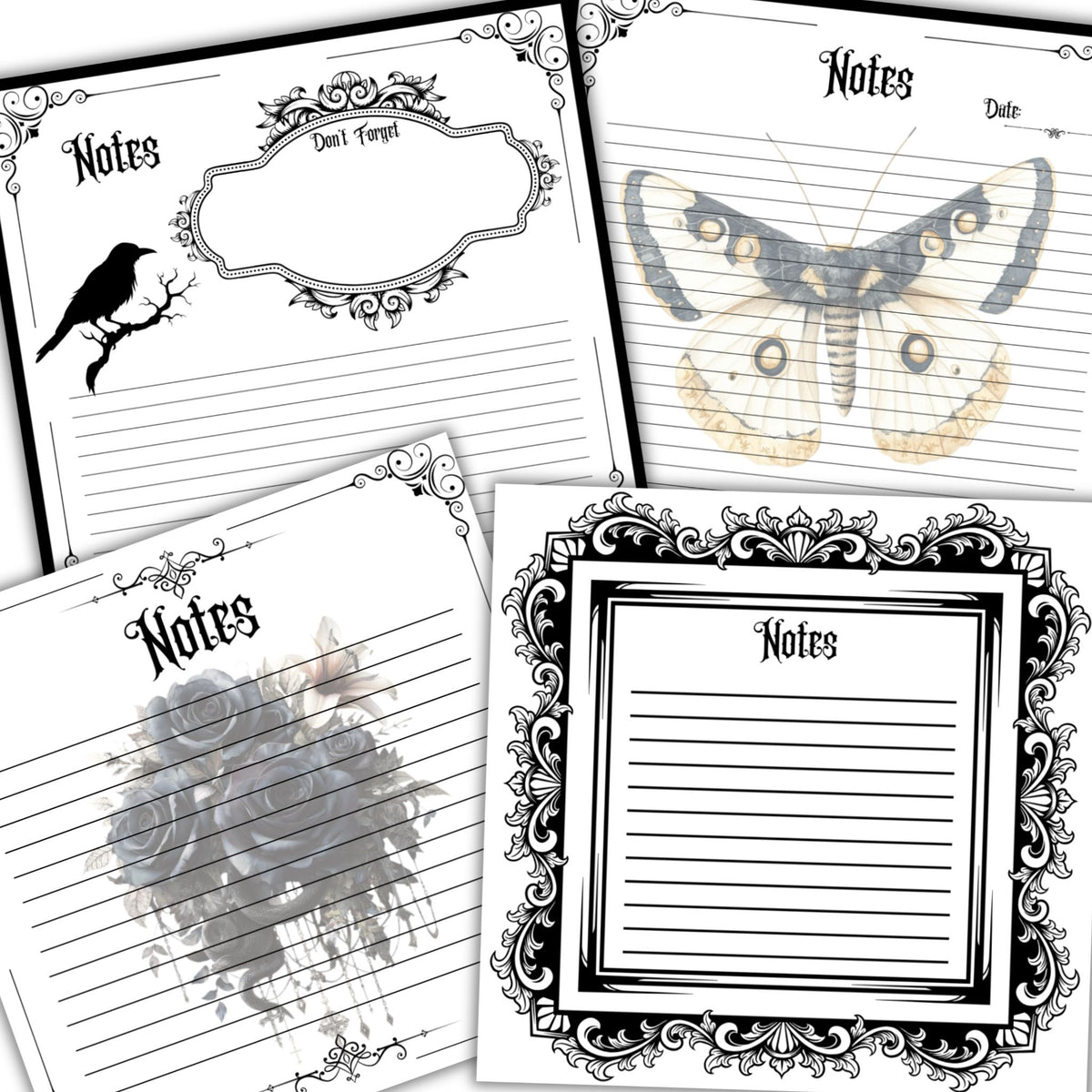 Gothic Notes Cards