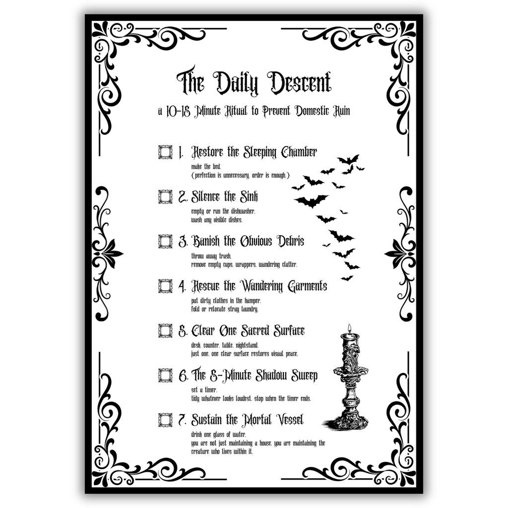 Gothic ADHD Cleaning Planner - The Cleaning Crypt