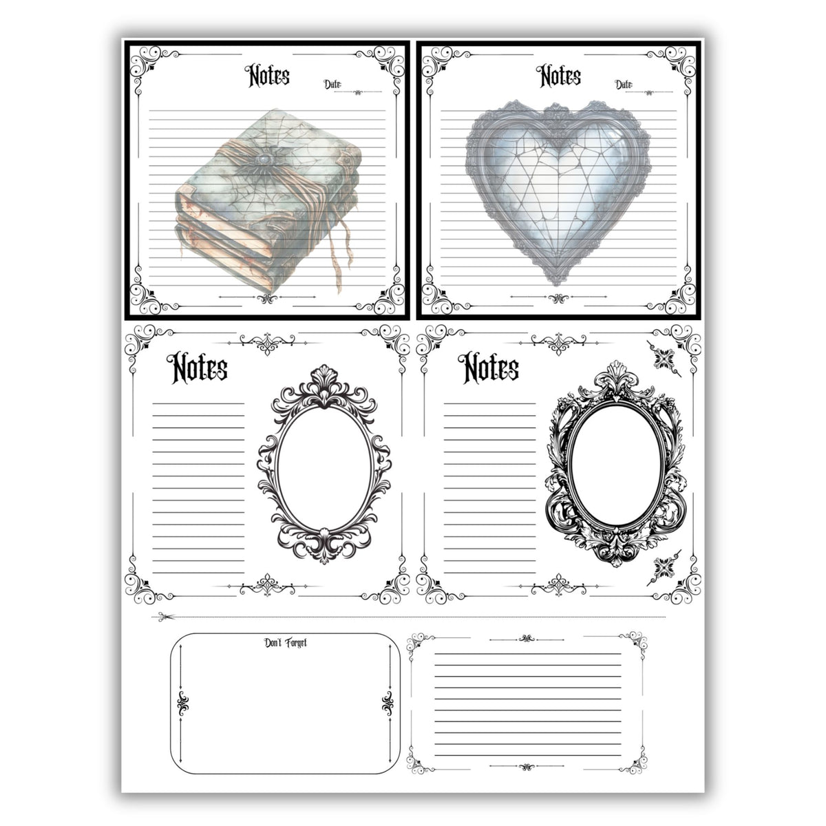 Gothic Notes Cards