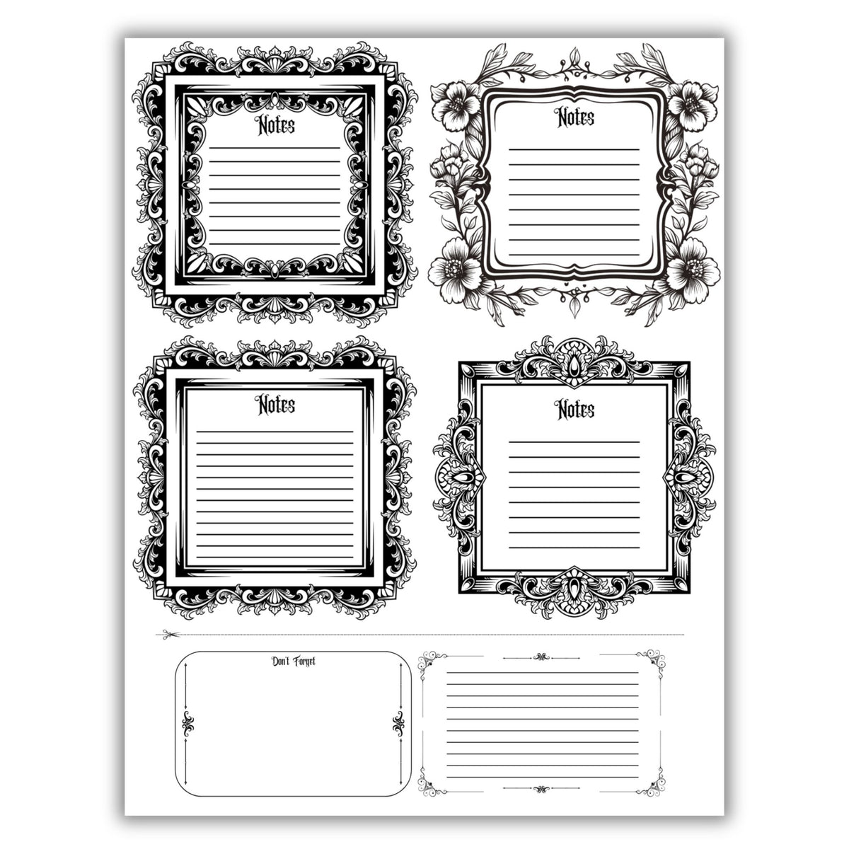 Gothic Notes Cards