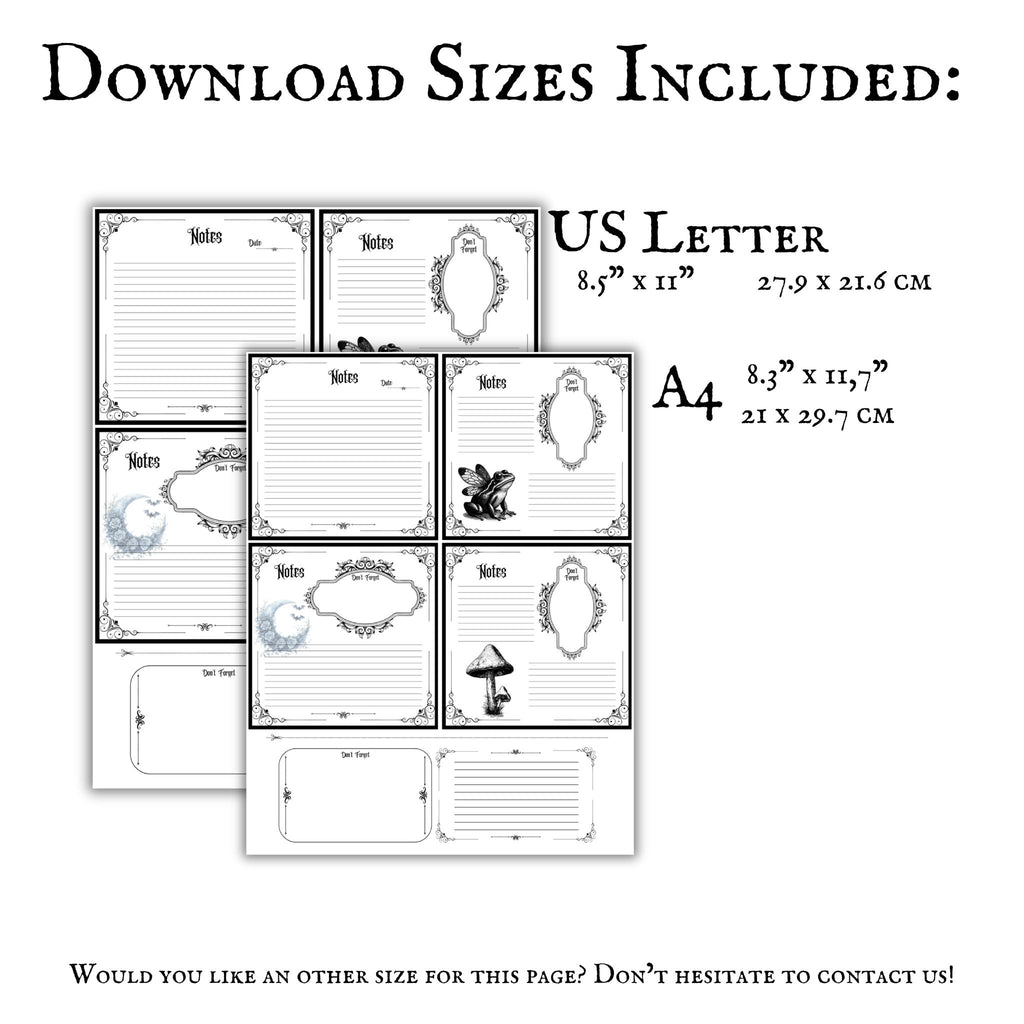 Gothic Notes Cards