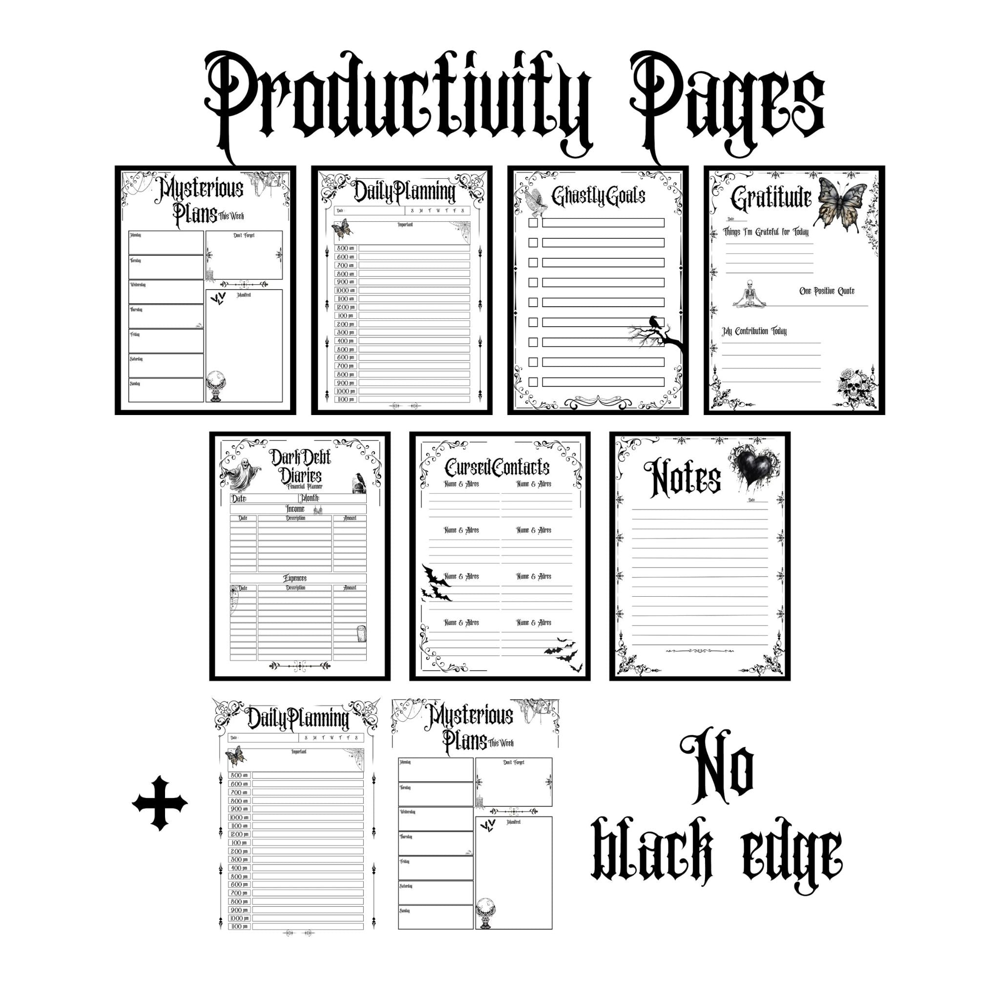 Witchy Goth Planner