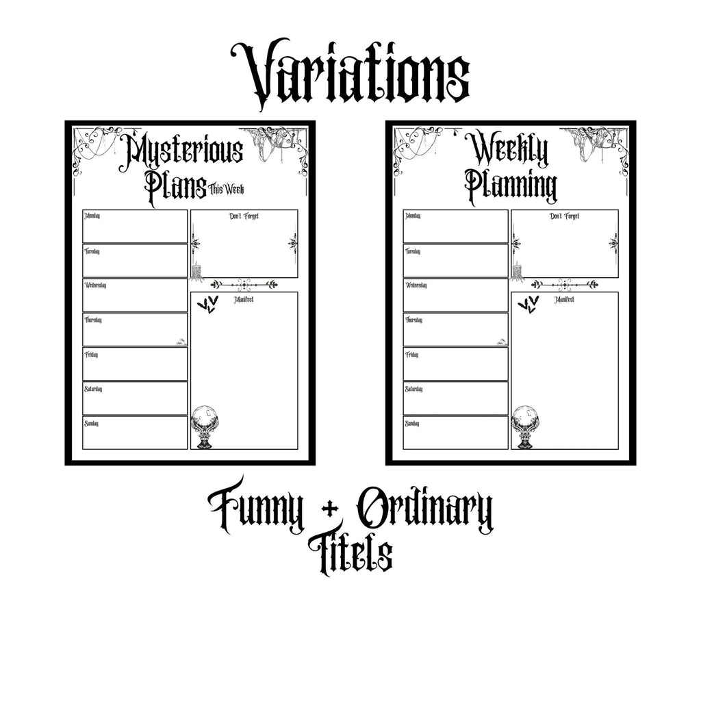 Witchy Goth Planner
