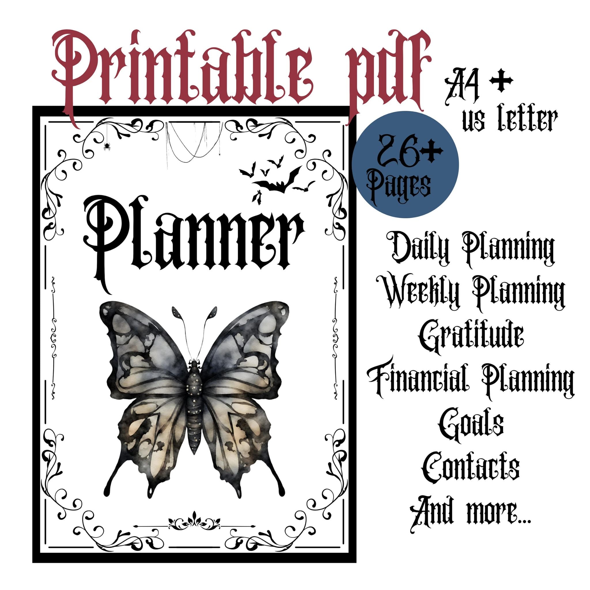 Witchy Goth Planner