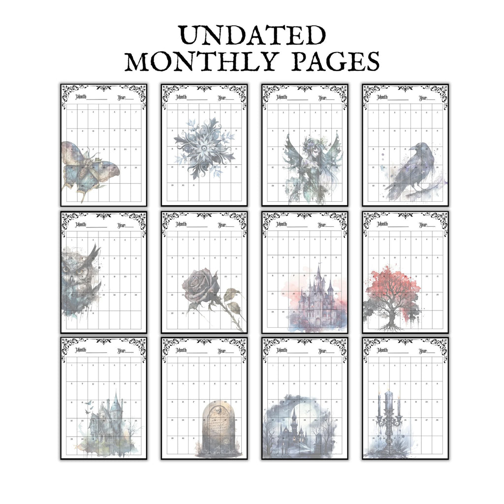 Gothic Undated Planner Bundle