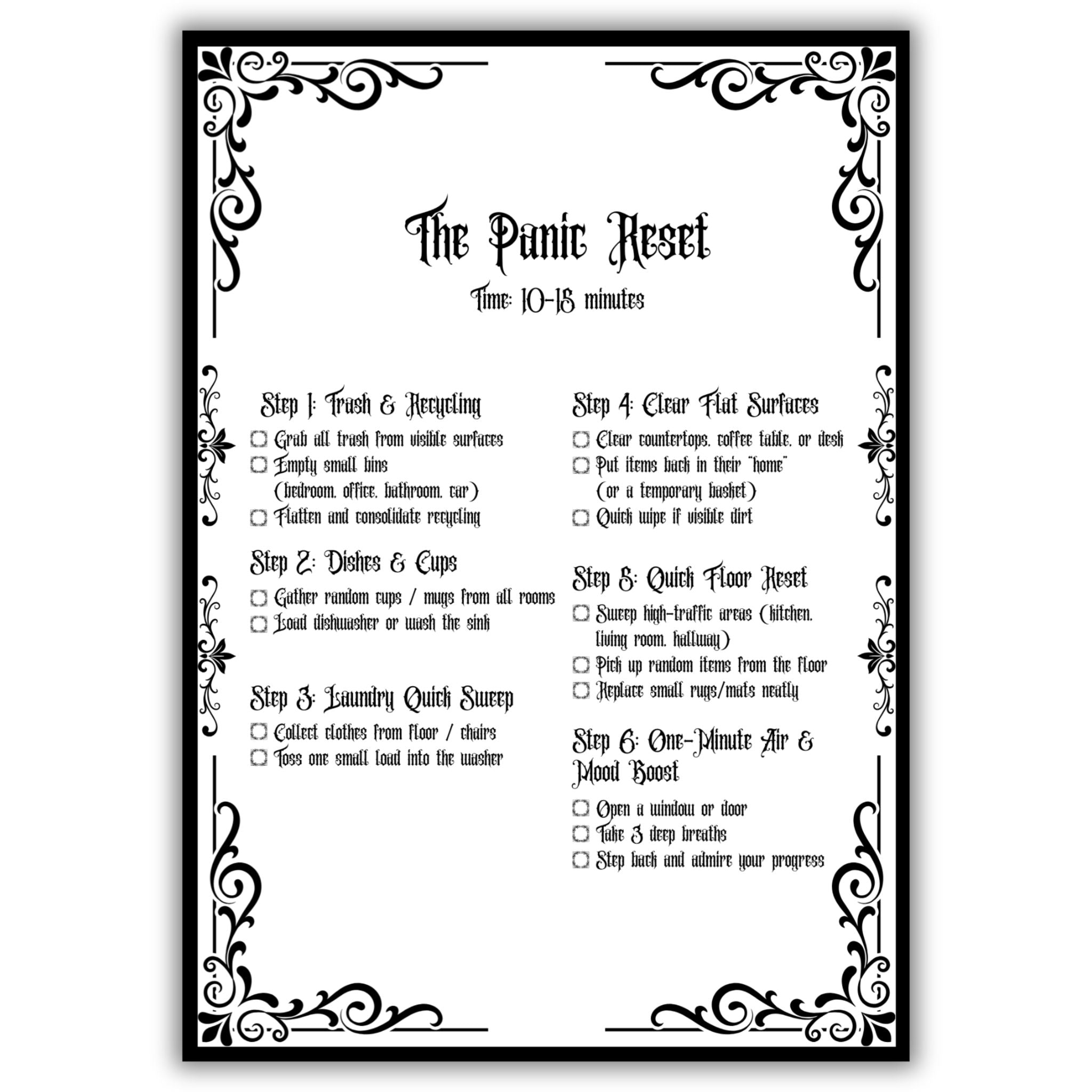 Gothic ADHD Cleaning Planner - The Cleaning Crypt