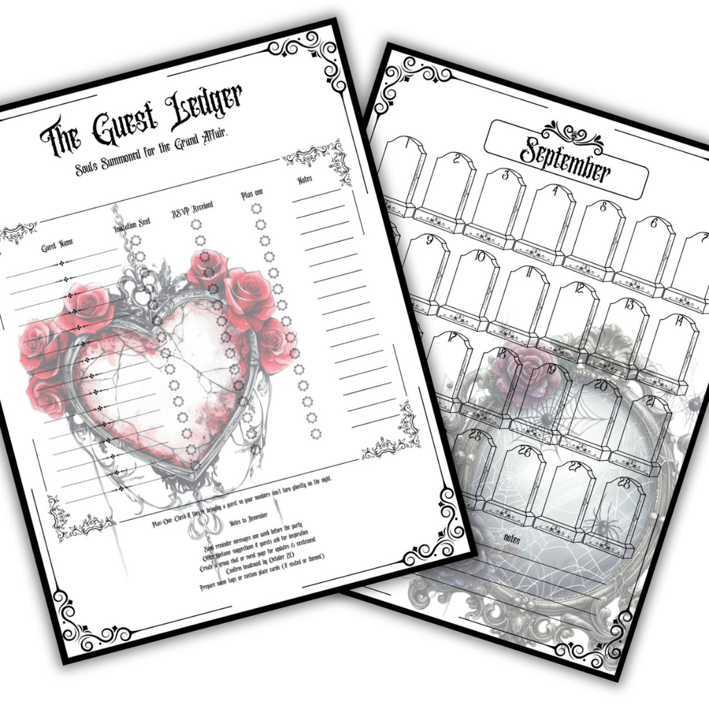 Gothic Halloween Planner with Pictures