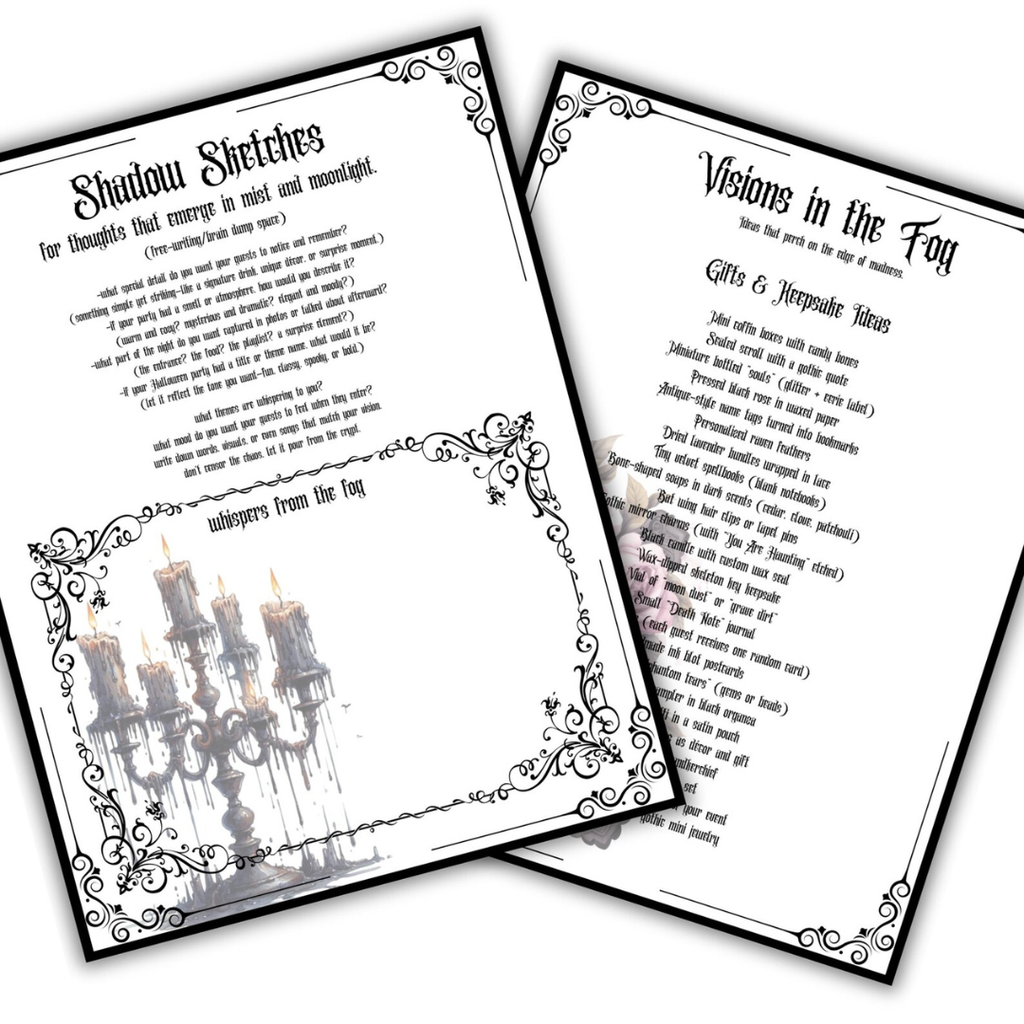 Gothic Halloween Planner with Pictures