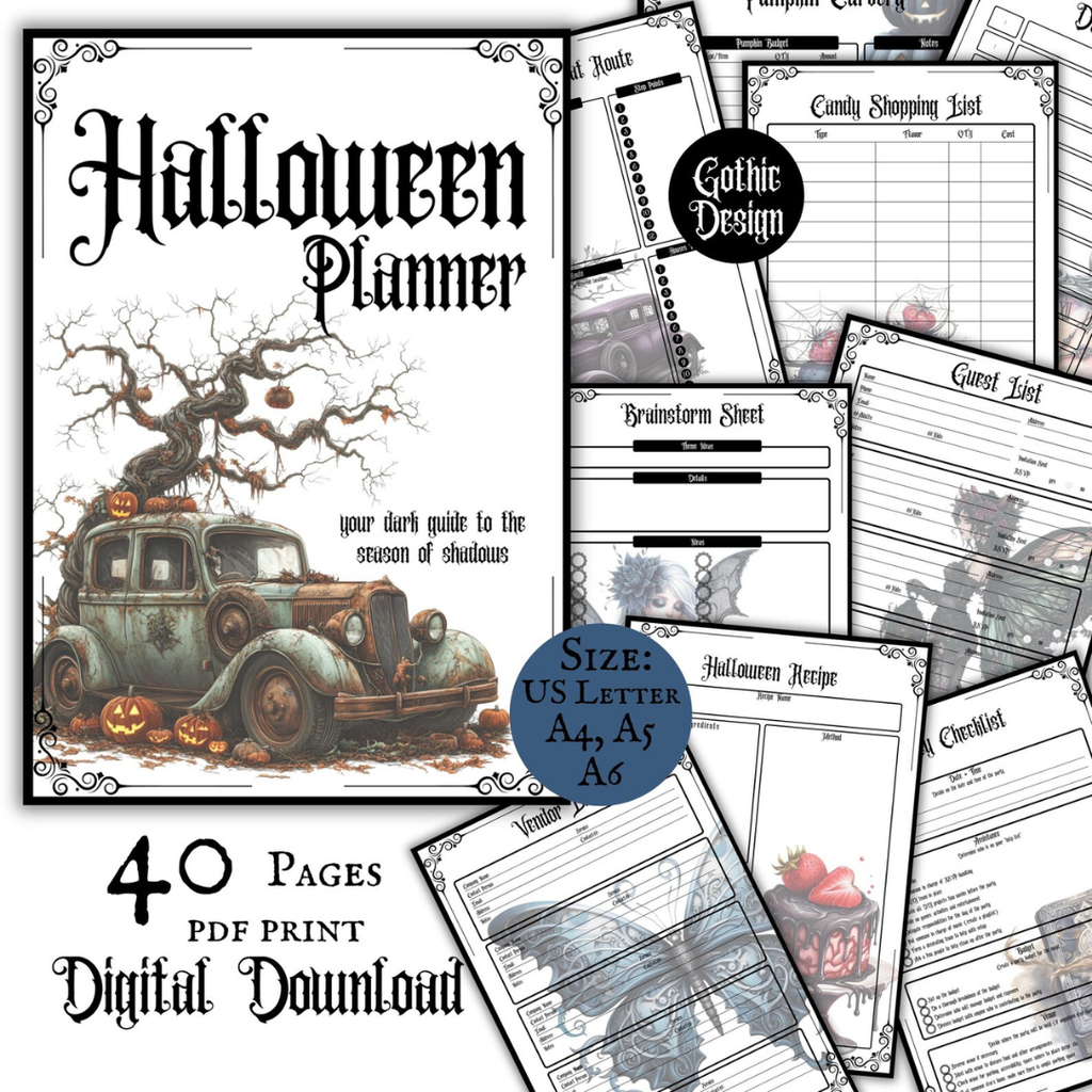 Gothic Halloween Planner