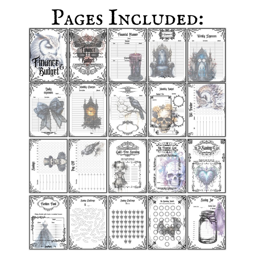 Gothic Financial Planner with Pictures