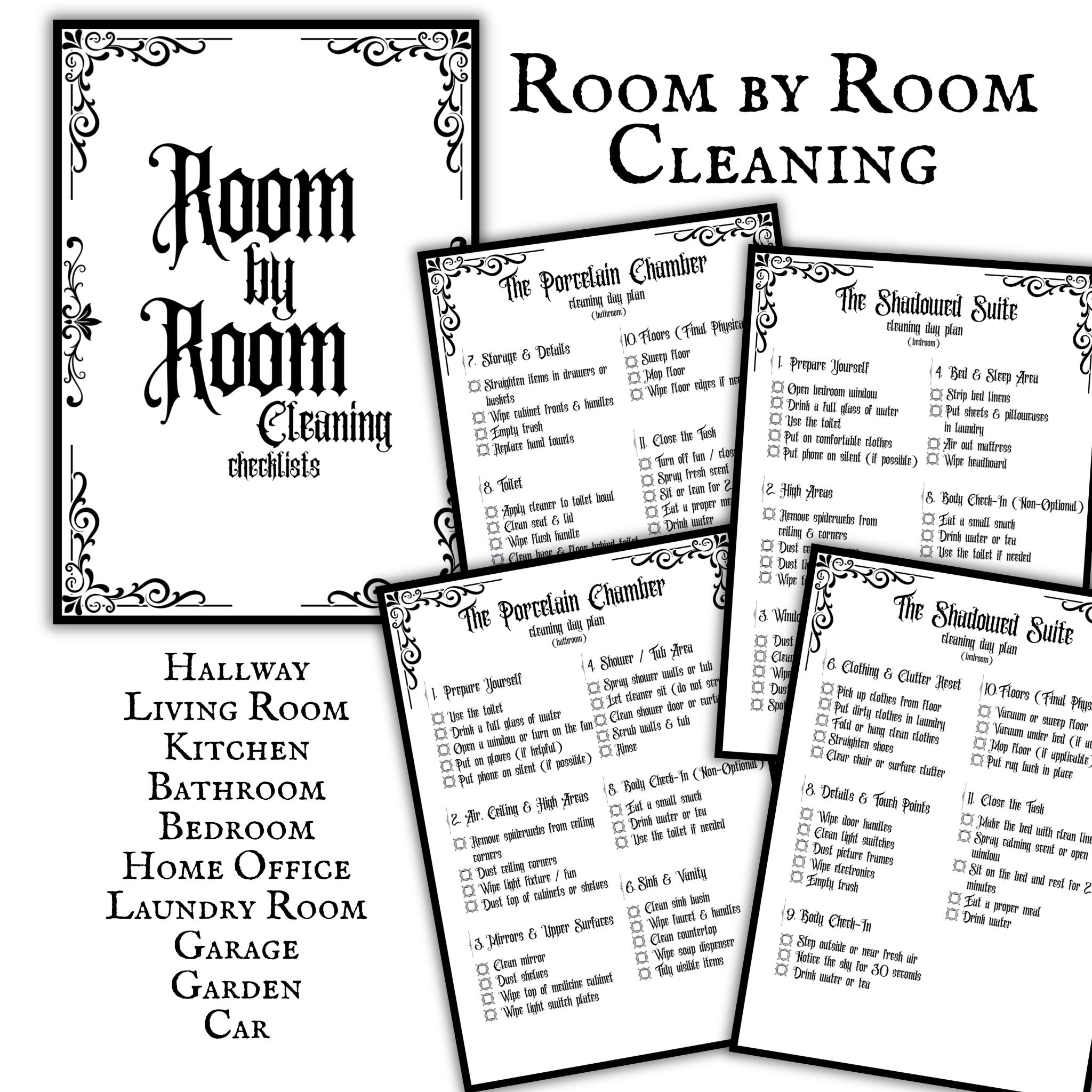 Gothic ADHD Cleaning Planner - The Cleaning Crypt