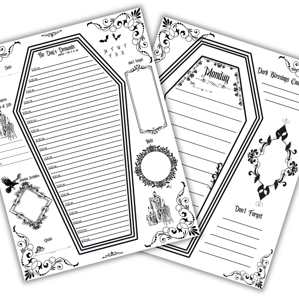 Gothic Coffin Planner