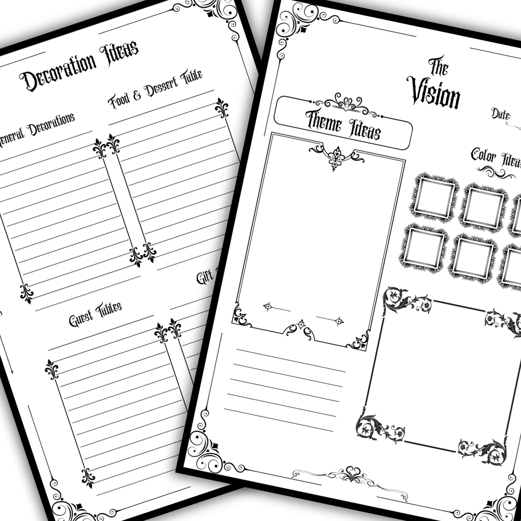 Gothic Party Planner Printable  The Dark Soirée