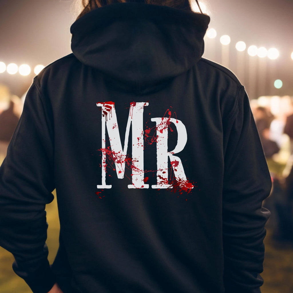Couples Hoodie Halloween Gothic  Mr and Mrs
