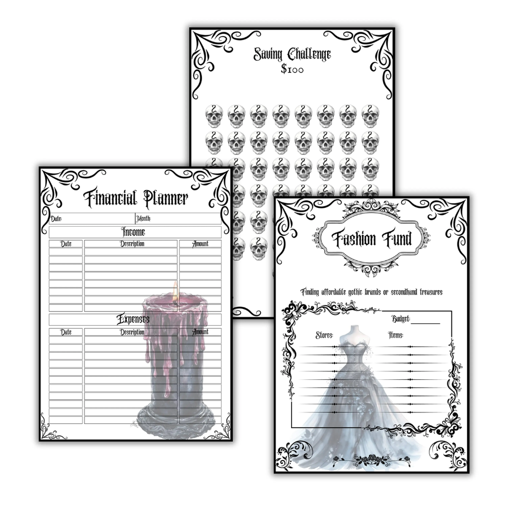Gothic Financial Planner with Pictures