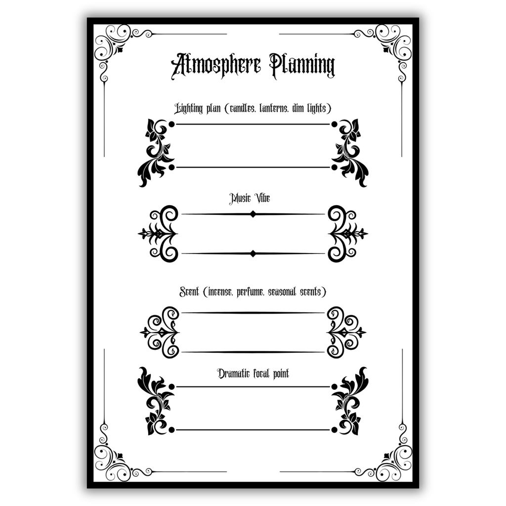 Gothic Party Planner Printable  The Dark Soirée