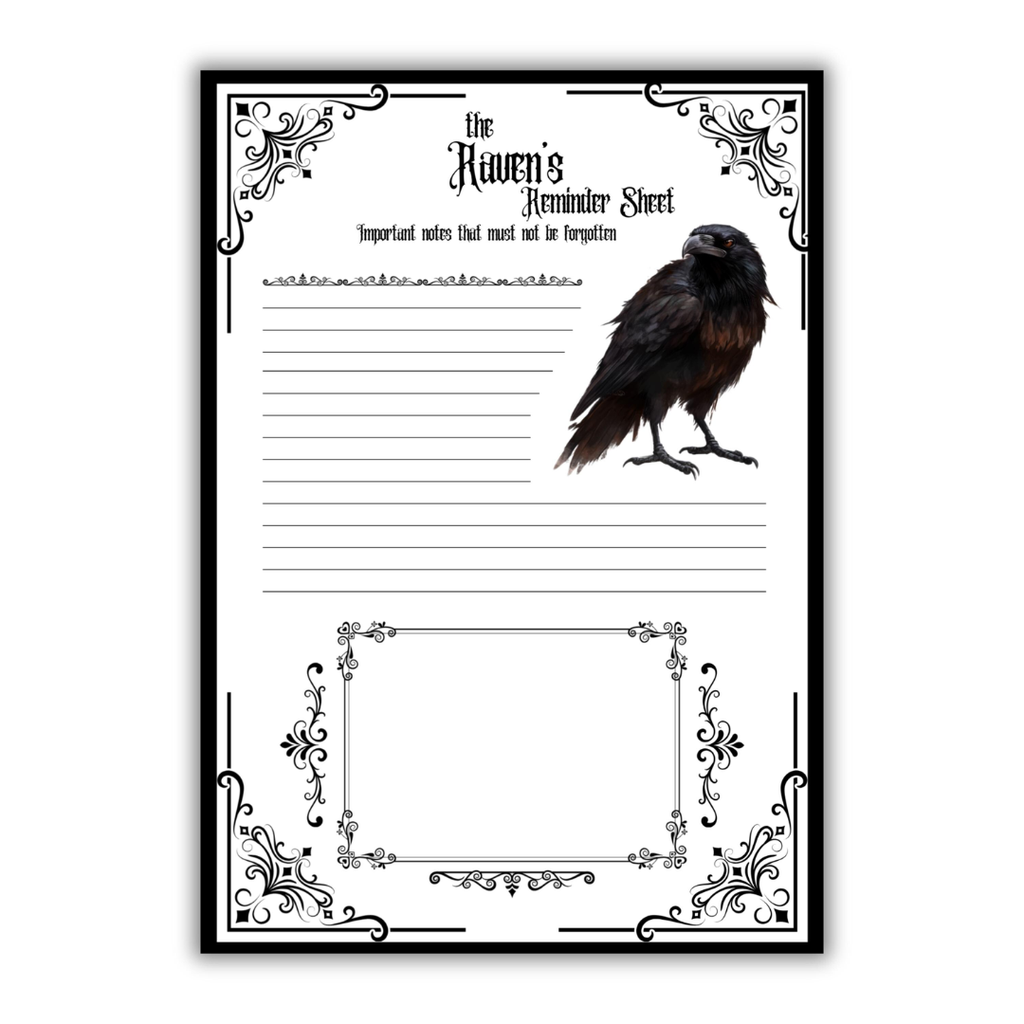 Gothic July Journal Planner Pages