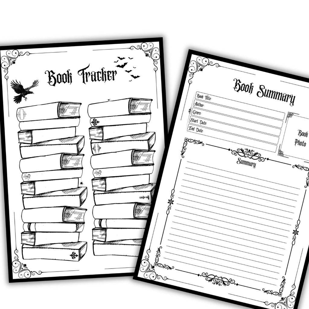 Gothic Book Reading Tracker Bundle