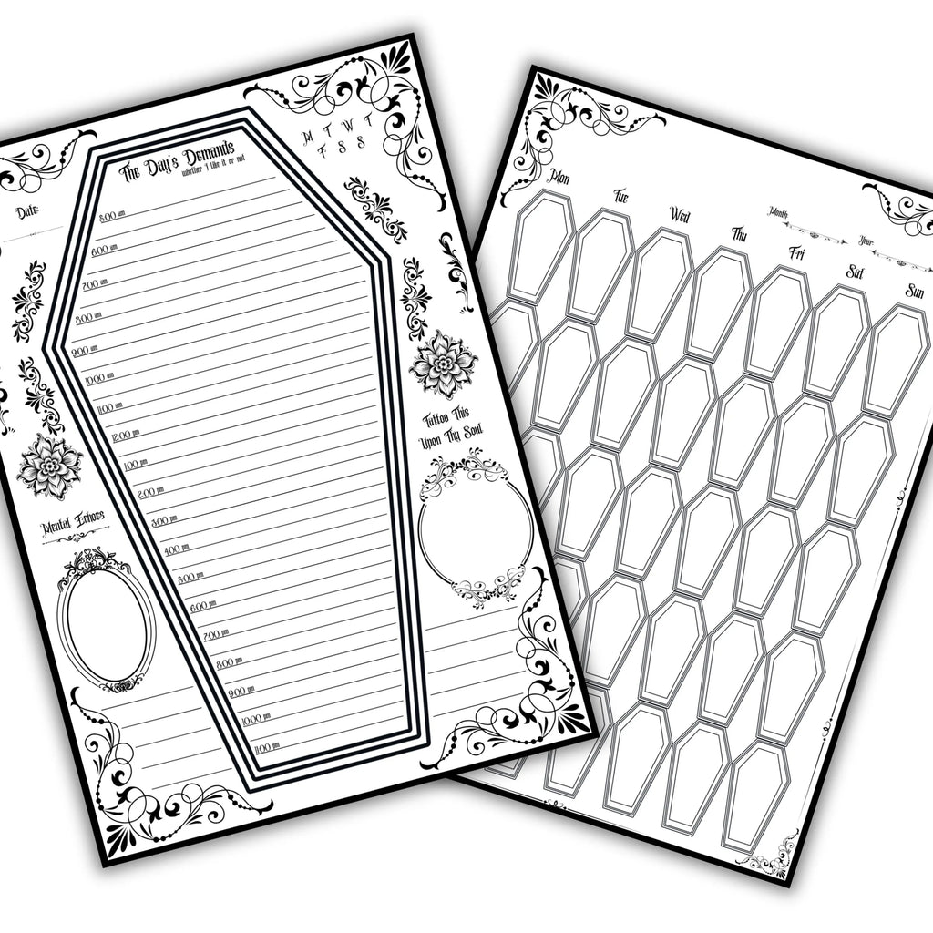 Gothic Undated Planner The Gloom & Doom Scheduler
