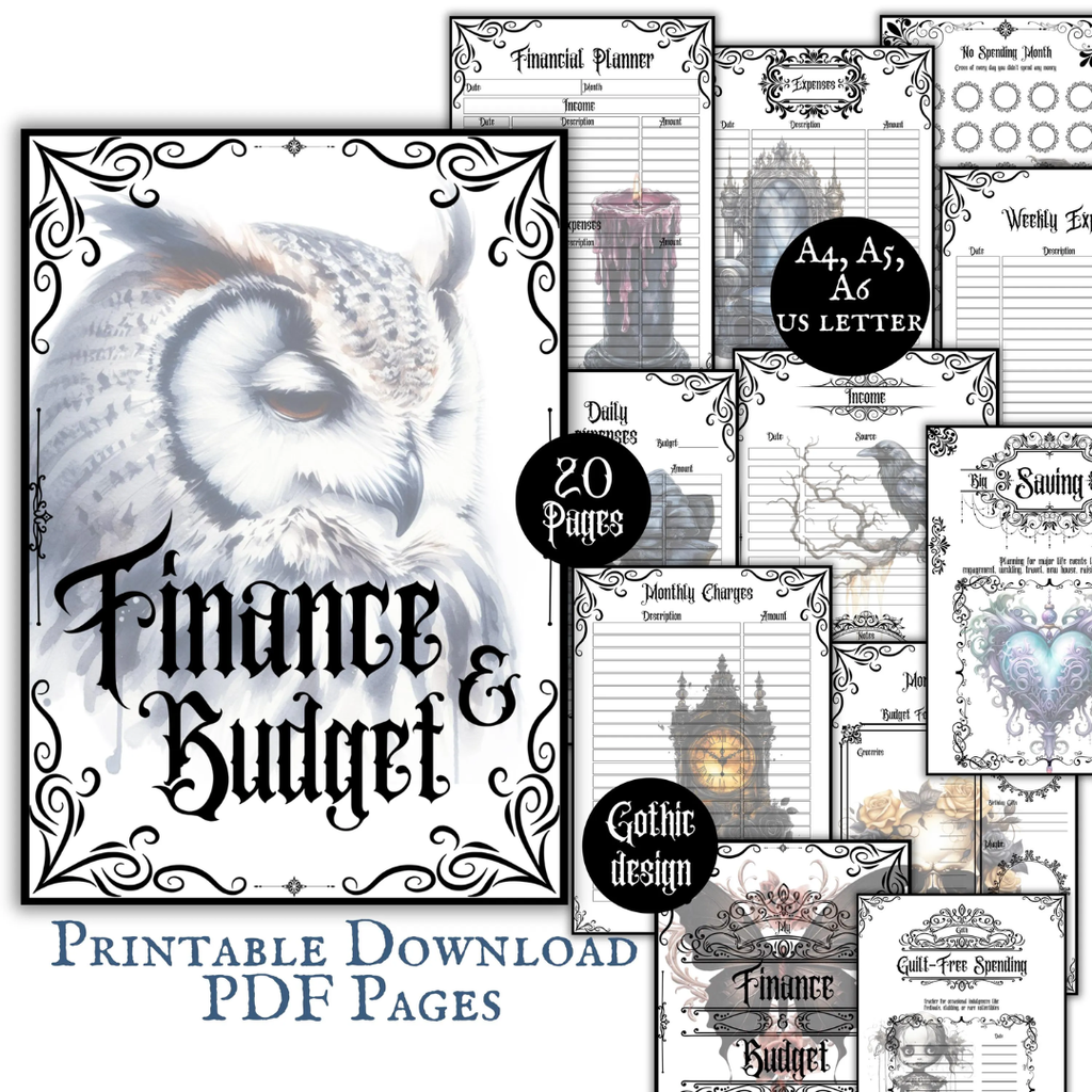 Gothic Financial Planner with Pictures