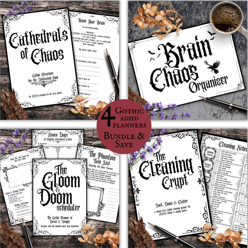 Gothic ADHD Planner Bundle