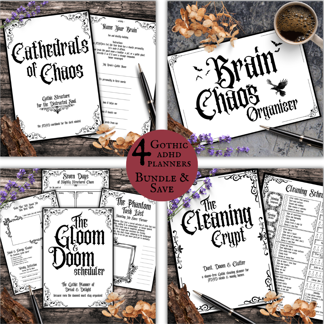 Gothic ADHD Planner Bundle