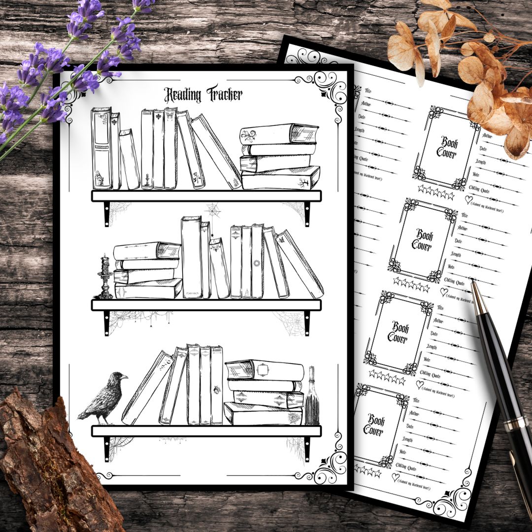 Gothic reading tracker bundle